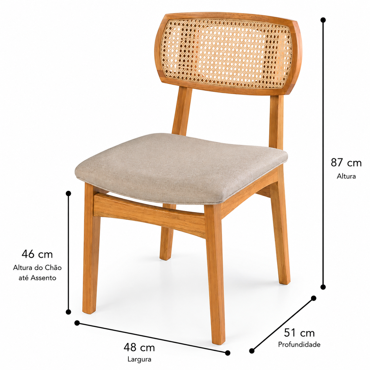 Cadeira de Telinha - Charme para Sala de Jantar ou Escritório