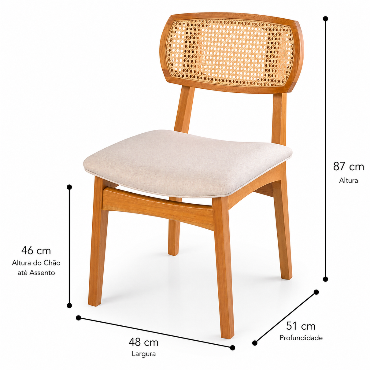 Cadeira de Telinha - Charme para Sala de Jantar ou Escritório